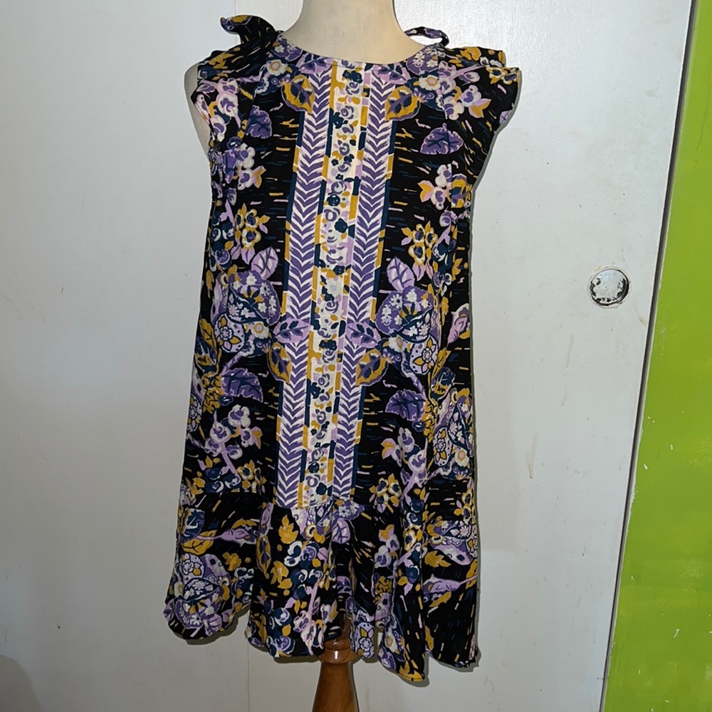Free People Summer in Tulum Medium blue floral top